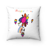 Happy Pride cushion! With original childrens artwork! - HROC Gear & Apparel